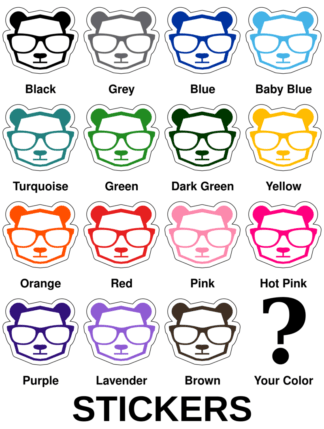 Intellectual Panda Wearing Glasses Stickers